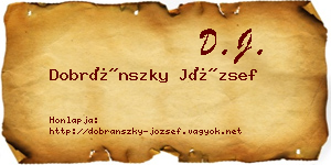 Dobránszky József névjegykártya