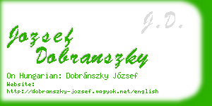 jozsef dobranszky business card