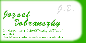 jozsef dobranszky business card